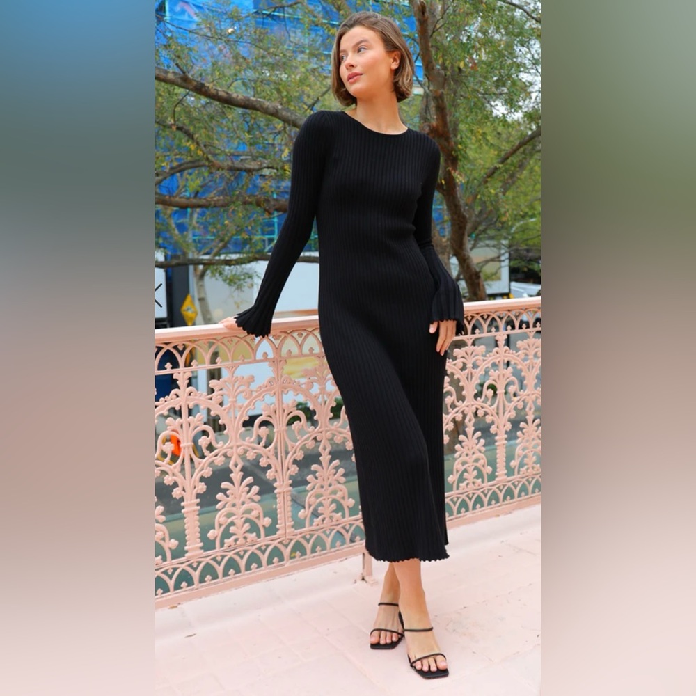 Friends With Frank - The Cleo Dress In Black NWT